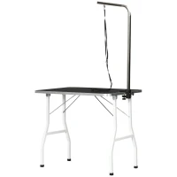 Outsunny Tavolo da toelettatura e tosatura per cani gatti animali pieghevole portatile con ampio piano di lavoro, 91.5x61.5x76cm, Max. carico 150kg(m-10)