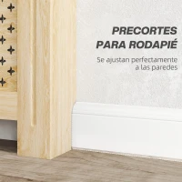 HOMCOM Cubreradiador de MDF Cubierta para Radiador para Salón Dormitorio Pasillo 152x19x82 cm Roble(m-7)