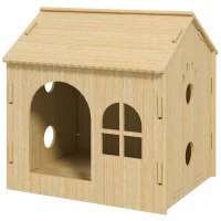 PawHut Hundehütte/Katzenhaus für Indoor, niedliches Design, 50 x 41 x 51 cm(m-1)
