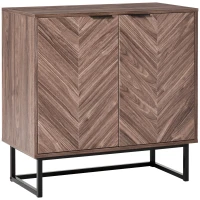 HOMCOM Credenza Moderna, Mobile Multiuso per Soggiorno, Salotto o Cucina, Consolle in Stile Industriale 80x40x80cm(m-10)
