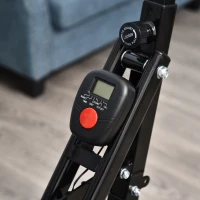 HOMCOM Vélo d'appartement body trainer 2 en 1 pliable écran LCD 8 niv. de résistance acier ABS PVC rouge noir(m-4)