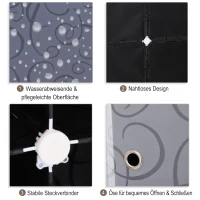 HOMCOM DIY Kleiderschrank Regalsystem mit 2 große und 9 kleinen Würfeln DIY-Würfelregal, Schuhregal, Aufbewahrungsregal für Büchern Spielzeug Schwarz 111 x 47 x 145 cm(m-4)