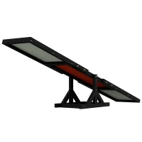 PawHut Wooden Pet Seesaw for Big Dogs, Dog Agility Equipment with Anti-Slip Surface - Black(m-9)