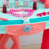 AIYAPLAY Tavolino Toeletta per Bambine con Sgabello, Specchio, Luci e Accessori, in PP e GPPS, 57x34x76 cm, Multicolore(m-8)