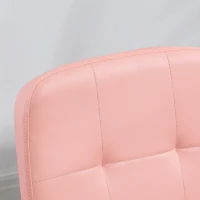 Vinsetto Silla de Oficina sin Brazos Silla de Escritorio Giratorio de Piel Sintética con Altura Ajustable 45x59x90-100 cm Rosa(m-9)
