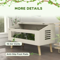 PawHut 140L Vivarium for Snakes, Lizards, Horned Frogs, Chameleons, Hamsters, Gerbils with Tempered Glass Windows(m-7)