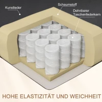 HOMCOM Massagesessel, Wärme- & Liegefunktion, Kunstleder, bis 150kg, 97x92x104cm, Schwarz(m-7)