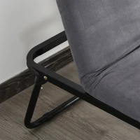 HOMCOM Klappbett 75x190 cm, Erwachsene Gästebett Klappbar mit 8 cm Dicker Schaumstoff, Reisebett mit Metallrahmen, 5-stufig höhenverstellbares Einzelbett mit Kissen, bis 150 kg belastbar(m-9)