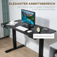 Vinsetto elektrischer Schreibtisch Tischgestell mit Motor höhenverstellbar 74,5-114,5 cm Schreibtischständer Stehschreibtisch Computertisch Bürotisch Memory-Steuerung Metall(m-5)
