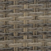 Outsunny Sedia da Giardino Adironrack con Braccioli, in Rattan e Acciaio, 64x80x90 cm, Marrone e Blu(m-9)