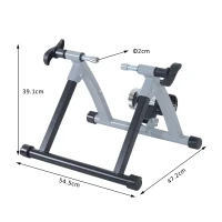 HOMCOM Turbo Trainer Magnetic Bike Trainer Indoor Exercise Bike Trainer Stand Magnetic Resistance Bicycle Training Stand for Mountain & Road Bikes 26'' to 28'' and 700C Wheels, Sliver(m-3)