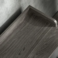 HOMCOM Banco Zapatero Tapizado Mueble Zapatero con Banco con 3 Compartimentos Abiertos y 2 Cajones de Tela 90x34x48 cm Gris(m-8)