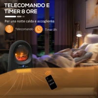 HOMCOM Termoventilatore a 3 Modalità di Riscaldamento con 3 Temperature Regolabili, 33.7x25.5x60.4 cm, Nero(m-7)