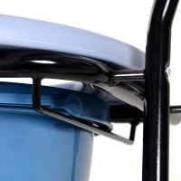 HOMCOM Sedia WC Pieghevole con Vaso Rimovibile per Anziani e Disabili in Tubi di Ferro e Plastica 52 x 50 x 75cm(m-7)