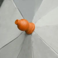 Outsunny 2.7m Elegant Wooden Frame Parasol Umbrella - Grey(m-8)