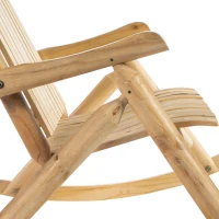 Outsunny Fauteuil de Jardin Adirondack à Bascule 2 Places Rocking Chair Style néo-rétro Assise Dossier Ergonomique Bois Naturel de pin(m-9)