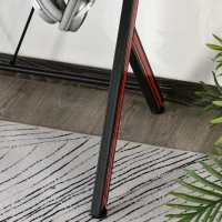 HOMCOM Bureau Gaming Table Bureau pour Ordinateur de Jeu avec Crochet et Porte-Gobelet Patins Réglables 120 x 60 x 75 cm Noir et Rouge(m-8)