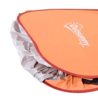 Outsunny Abri de plage tente de plage pliable pop-up automatique instantané protection UV fenêtre arrière grand tapis de sol orange(m-10)