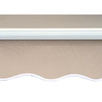 Outsunny Gelenkarmmarkise Verstellbare Klemmmarkise Terrassenmarkise 4,5 x 3m Sonnenschutz mit Kurbel, Balkonmarkise, Beige(m-6)