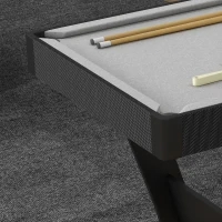 SPORTNOW 3.5ft Folding Pool Table, Snooker Table with Two Cues, 16 Balls, Chalk, Triangle, Brush - Grey(m-7)
