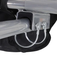 HOMCOM Remolque Infantil 2 Plazas para Bicicleta 2en1 Convertible en Carrito con Reflectores Cinturón 5 puntos Beige y Marrón(m-8)