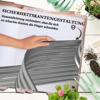 Outsunny Hochbeet Outdoor-Blumentreppe Pflanzkasten, 3 Stufen, 158 cm x 109 cm x 82 cm, Silber(m-6)
