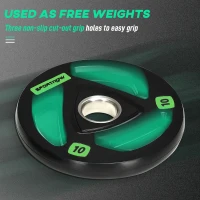 SPORTNOW Tib Bar with 2 x 10kg Olympic Weight Plates, Tibialis Trainer Calf Raise Machine for Shin Splints and Knee Pain Relief, for Home, Gym, Lifting and Strength Training(m-5)
