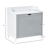 kleankin Bathroom Laundry Cabinet, Multi-Purpose Storage Unit with Raised back and Shaker Style Door(m-3)