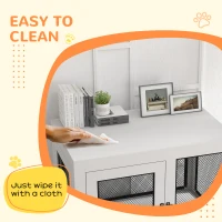 PawHut 2-in-1 Dog Cage & Side Table, with Two Doors, Cushion, for Large Dogs(m-8)