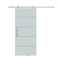 HOMCOM 2M / 6.6ft Modern Sliding Door Set Shell Handle Aluminum-Alloy Organizer Living Room Office(m-5)