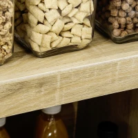 HOMCOM Credenza moderna multiuso con 4 ante quadrate in legno, 100x41.5x107cm, Bianco(m-9)