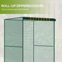 Outsunny 120 x 120cm Compact Plant Cage, with Netting - Green(m-6)