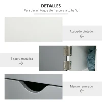 kleankin Mueble de Baño con Puertas y Estantes Abiertos Armario de Baño Estilo Moderno 15,2x29,8x118 cm Gris(m-5)