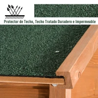 Outsunny Caseta Herramientas 190x79x49 cm Cobertizo Madera Maciza Gabinete Jardín Terraza(m-4)