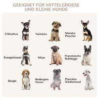 PawHut Hundekäfig inkl. Verriegelung, erhöhter Stand, Transportbox, 80,5 cm x 59,5 cm x 67,5 cm, Braun(m-4)