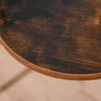 HOMCOM Porte-manteau trépied design contemporain branches étagère + 9 patères dim. 45L x 45l x 180H cm métal marron(m-9)