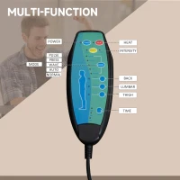 Vinsetto Office Chair with Massage and Heat, Microfibre Reclining Computer Desk Chair with Footrest and Adjustable Height, Swivel Wheels for Home Office, Brown(m-8)