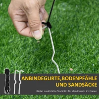 HOMCOM Weihnachtsdeko Aufblasbarer Weihnachtsmann Outdoor-Weihnachtsdekoration, inkl. Gebläse, 1,2 m, Rot + Weiß(m-7)