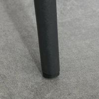 HOMCOM Lot de 2 chaises de salle à manger avec dossier assise rembourrée en velours pieds en métal gris(m-9)