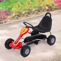 HOMCOM Kids Children Pedal Go Kart Manual Ride On Car Outdoor Fun Vehicle for 3-4 Years Old(m-2)