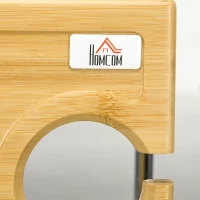 HOMCOM Portable Bamboo Top Wine and Glass Picnic Table(m-9)