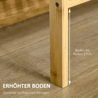 HOMCOM Regal Bambusregal 3 Regalböden, Bambus  62 cm x 33 cm x 80 cm, Natur(m-6)