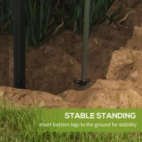 Outsunny 360 x 120cm Galvanised Steel Fruit Cage, Plant Protection Tent with Zipped Door, Black(m-7)