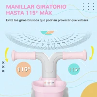 AIYAPLAY Bicicleta sin Pedales para Niños de 12-36 Meses con Asiento Ajustable Cesta y 4 Ruedas Silenciosas 56x27x39 cm Rosa(m-4)