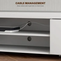 HOMCOM Modern TV unit Cabinet Entertainment Centre for TVs up to 90" w/ Cabinet Shelf for Living room Bedroom White(m-5)