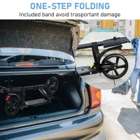 HOMCOM Kick Scooter Foldable Aluminum Ride On Toy For 8+ Adult Teens with Foot Brake, Adjustable Handle, Black(m-6)