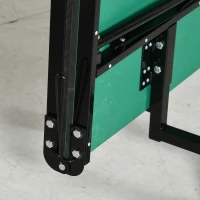 SPORTNOW Tischtennisplatte Tischtennis-Set, klappbar, 8 Rollen, inkl. Schläger u. Bälle, 274 cm x 152.5 cm x 76 cm, Grün(m-9)