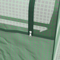 Outsunny Mini-Gewächshaus kleines Gewächshaus Frühbeet, verzinkter Pflanzkasten, aufrollbare Türen, 125 cm x 95 cm x 92 cm, Grün(m-8)