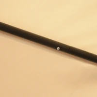 Outsunny Gartenpavillon Pavillon Festzelt Partyzelt wetterfest Zelt mit 4 Ablagen Metall + Polyester Beige 2,98 x 2,98 m(m-9)