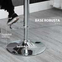HOMCOM Set di 2 Sgabelli da Bar con Altezza Regolabile e Girevoli con Poggiapiedi, Nero(m-7)